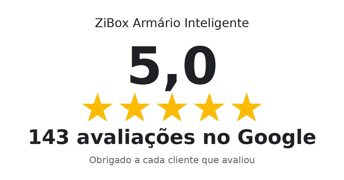 ZiBox Armário Inteligente - 5,0 estrelas em 143 avaliações no Google